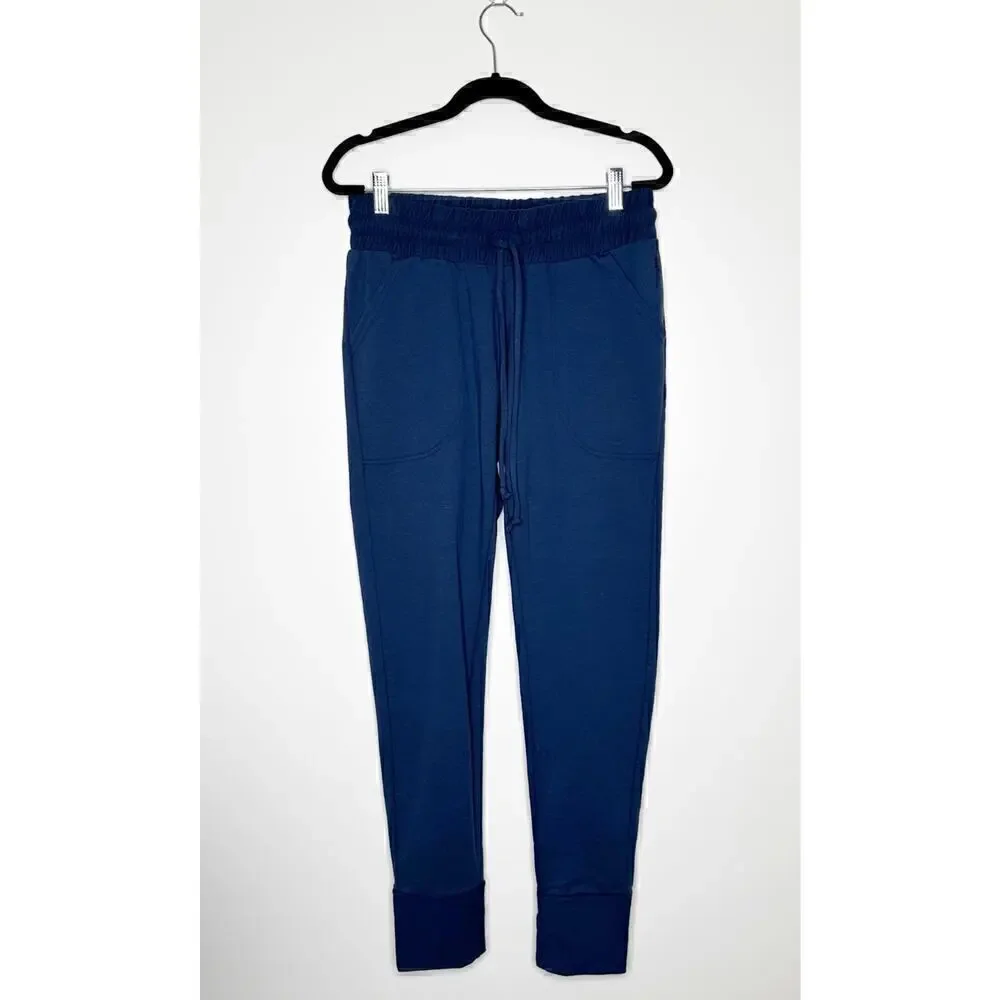 Free People Movement Drawstring Joggers Women's Blue Size Small Petite SP